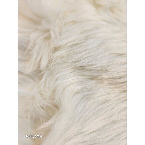 Luxurious White Faux Fur Sheep Throw Rug Chair Cover Home Decor Or Photography P - Picture 4 of 6